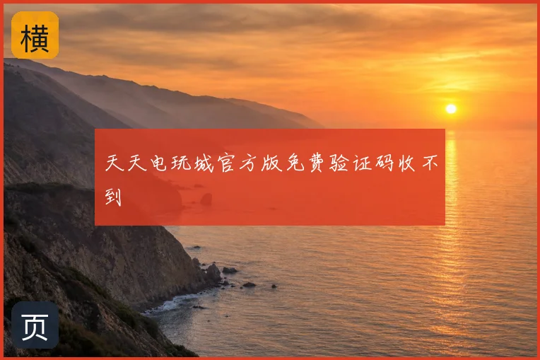 天天电玩城官方版免费验证码收不到